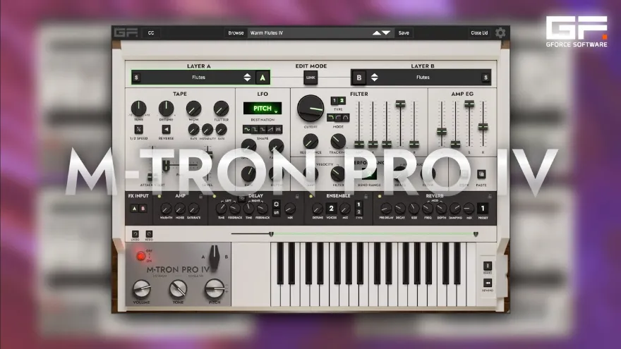 GForce Software M-Tron Pro IV v1.0.0 键盘磁带库插件