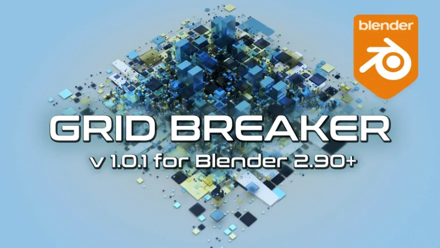 Blender Grid Breaker 网格建模单元网格生成插件