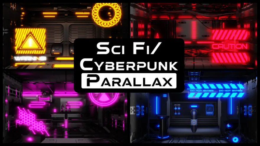 Blender Sci Fi / Cyberpunk Parallax Rooms 33种科幻/赛博朋克视差室