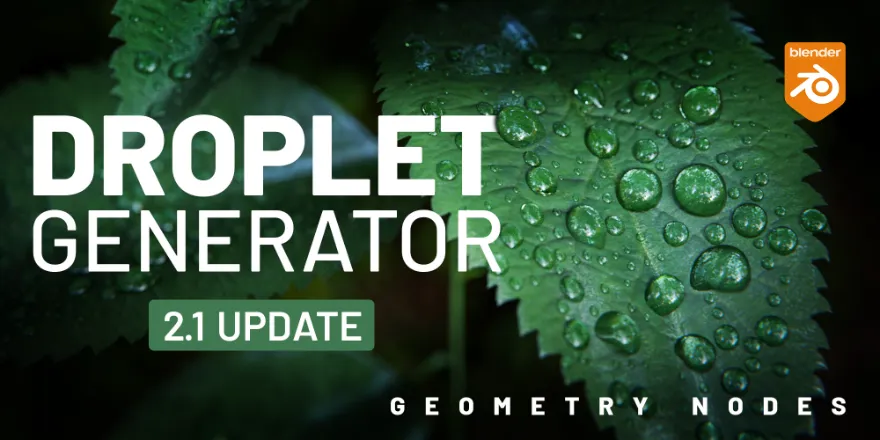 Blender Droplet Generator v2.1 水珠液滴模拟生成插件