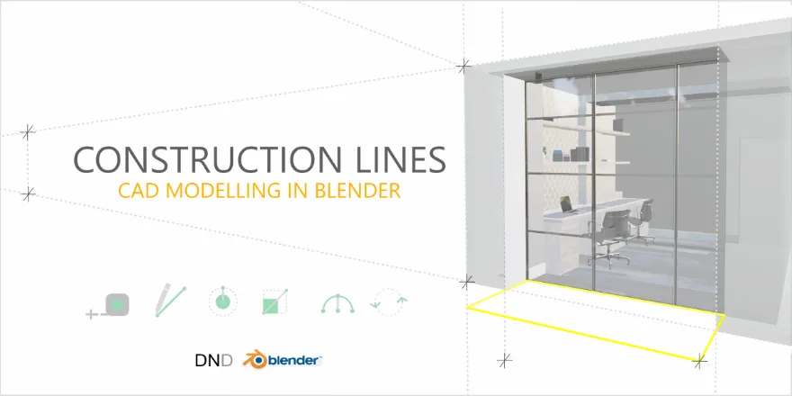 Blender Construction Lines v0.9.6.8 精准CAD样式建模插件