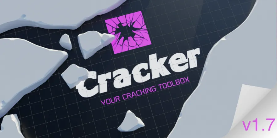 Blender market Cracker v1.0 三维模型裂缝破碎插件