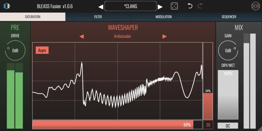 BLEASS Fusion v1.2.0 波形整形失真和饱和度插件