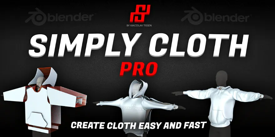 Blender Simply Cloth Pro v3.0 布料模拟生成插件