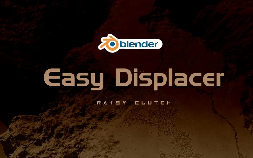 Blender Easy Displacer Addon 置换修改器贴图几何节点地形插件