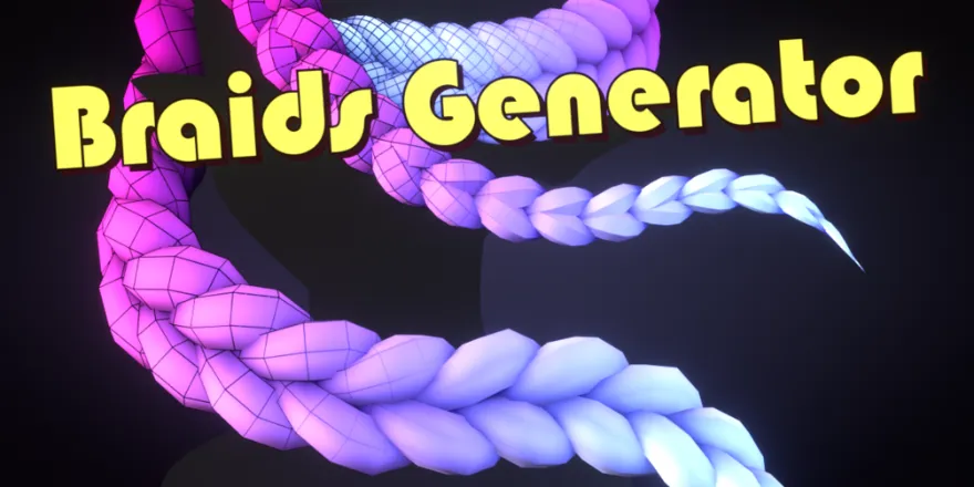 Blender Braids Generator V2.01 头发辫子制作插件