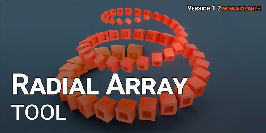 Blender Radial Array Tool v1.2.4 圆环形复制克隆插件