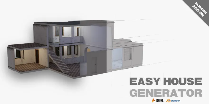 Blender Easy House Generator 房屋搭建生成插件