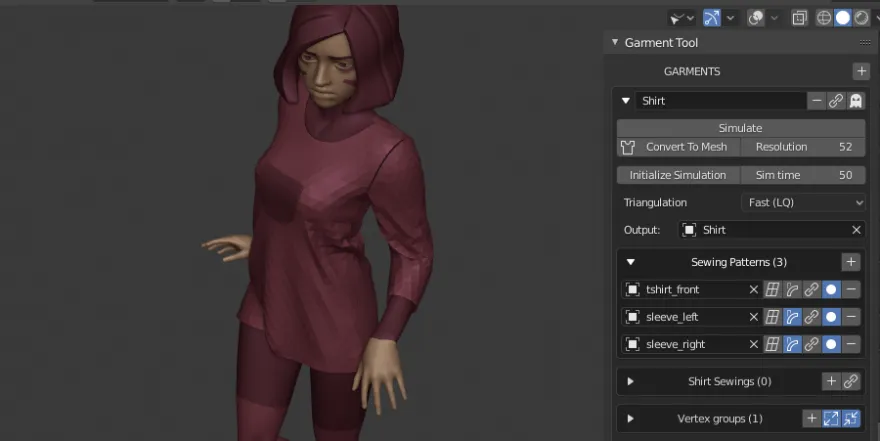 Blender Garment Tool v2.0.4 仿真布料服装制作插件