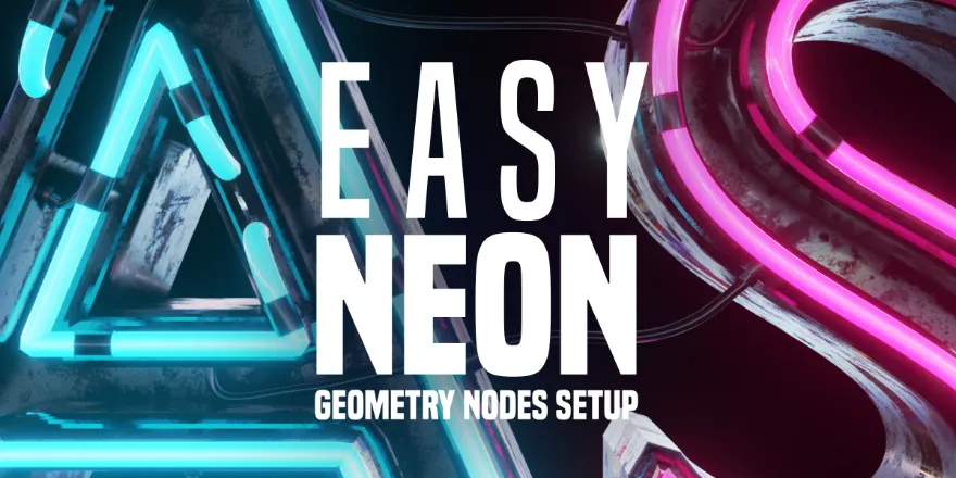 Blender Easy Neon v1.3 霓虹灯管生成插件