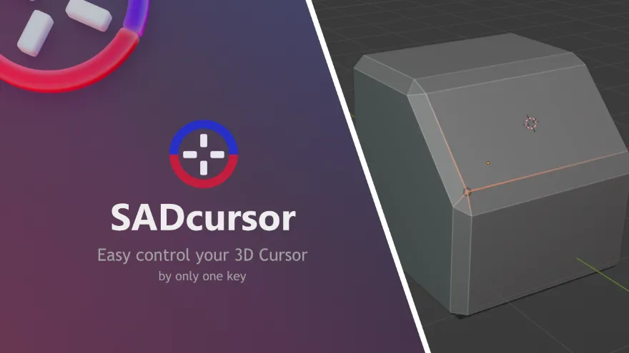 Blender Sad Cursor v2.0 光标移动旋转吸附插件