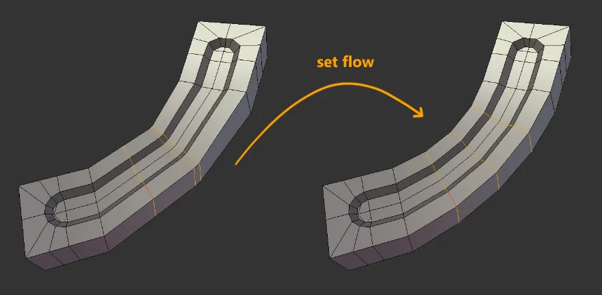 Blender EdgeFlow 快速拉直边或者变成圆弧边工具插件