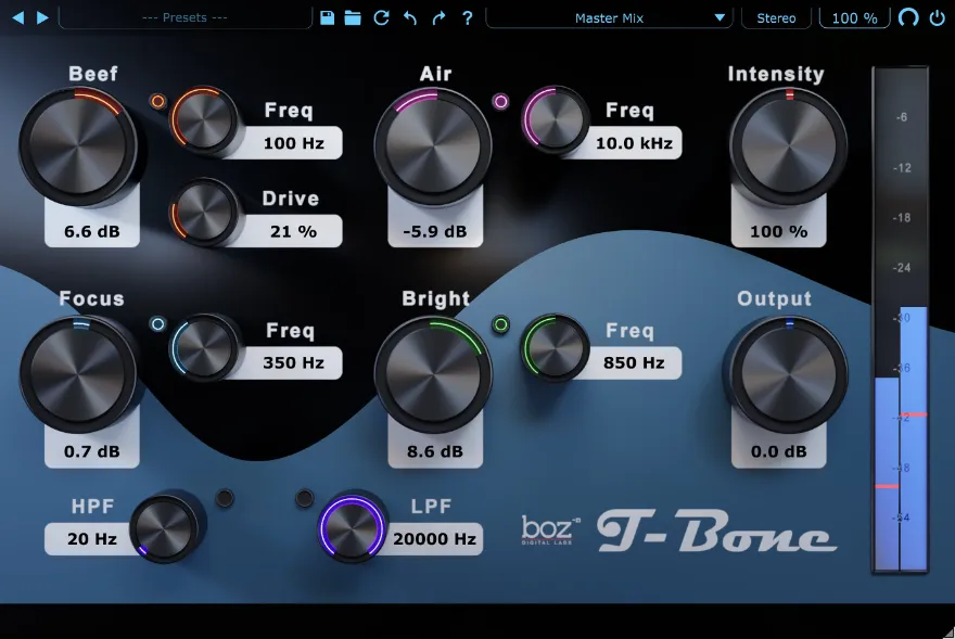 Boz Digital Labs T-Bone v2.0.14 混合总线音调塑造均衡器