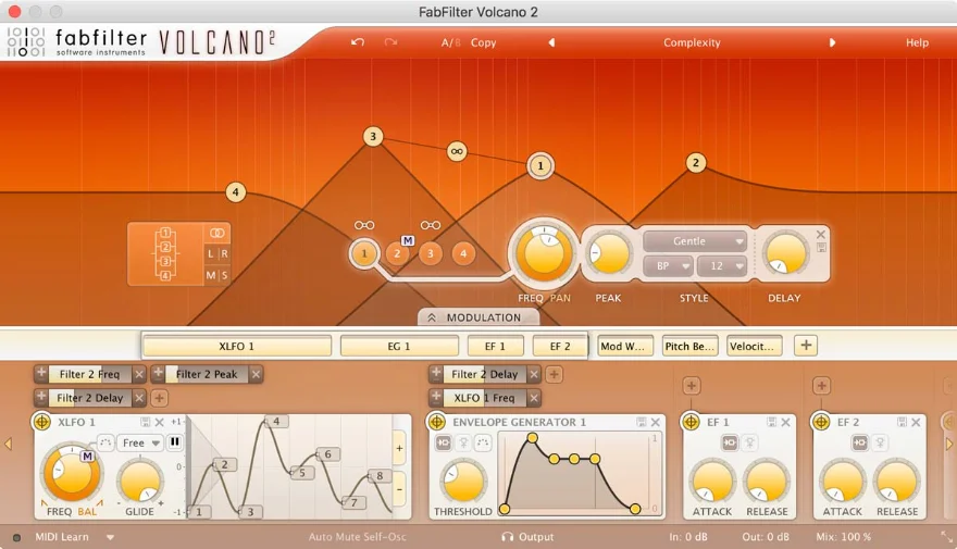 FabFilter Volcano 2 v2.3.6 四元脉冲扫描调制音频效果插件