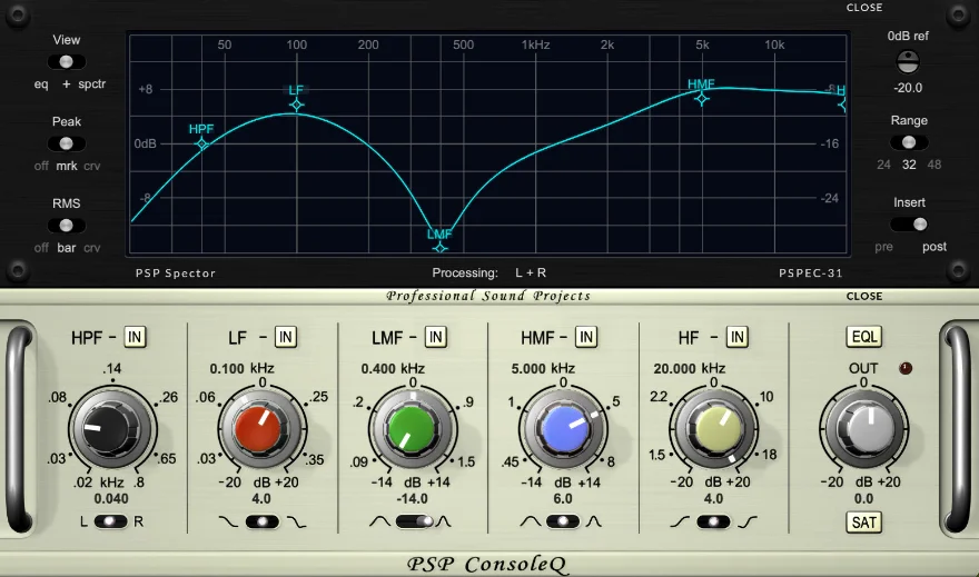 PSPaudioware PSP ConsoleQ v2.0.1 跟踪处理均衡器插件