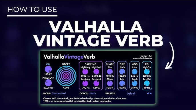 Valhalla DSP Valhalla VintageVerb v4.0.0.7 22种经典数字混响插件