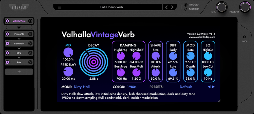 Wide Blue Sound Silencer v1.0.3 消除多个音符混响插件