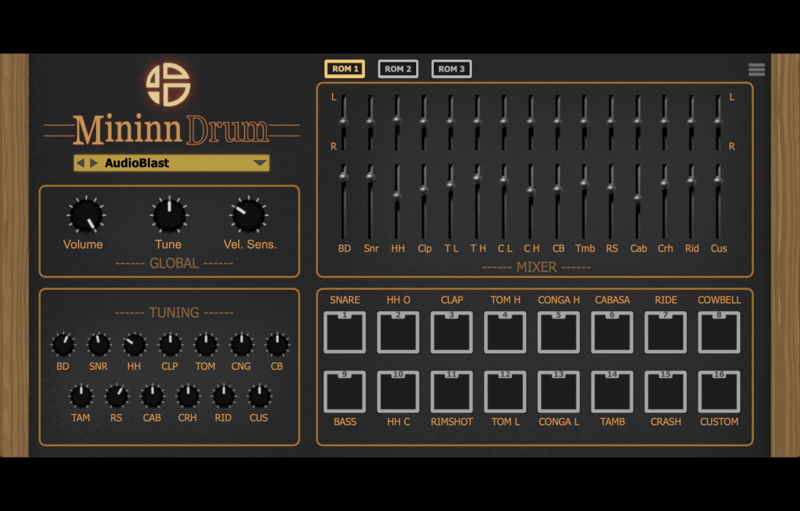 Audio Blast Mininn Drum v1.1.0 80年代著名鼓机插件