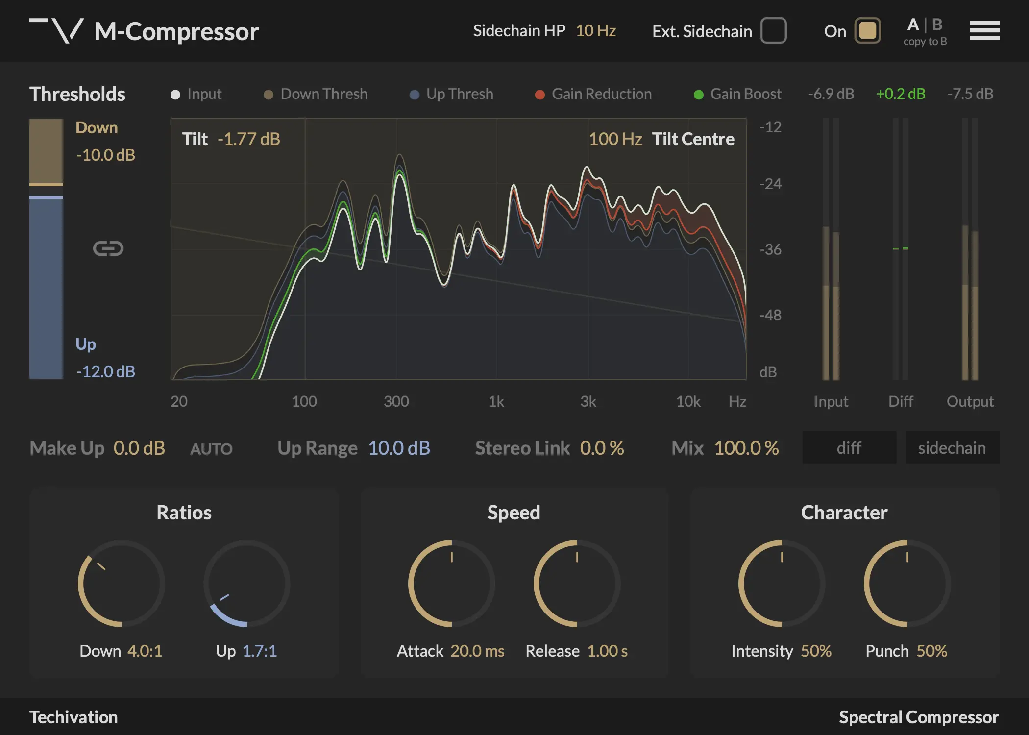 Techivation M-Compressor v1.0. 4谱音频压缩器