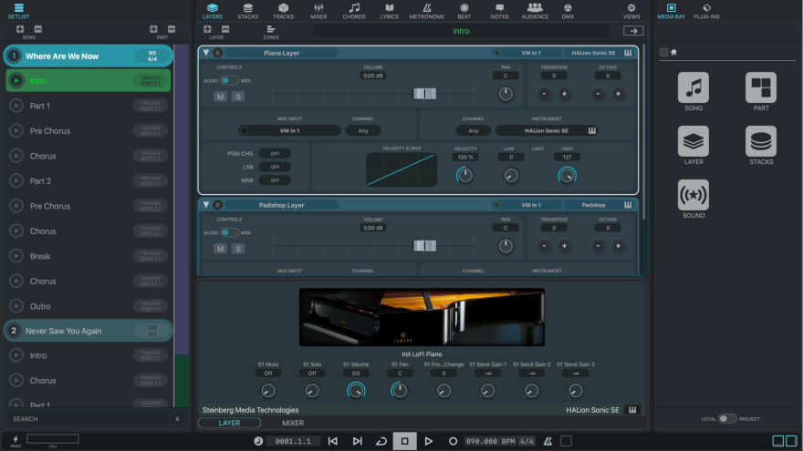 Steinberg VST Live Pro v1.4.50 现场音乐表演软件