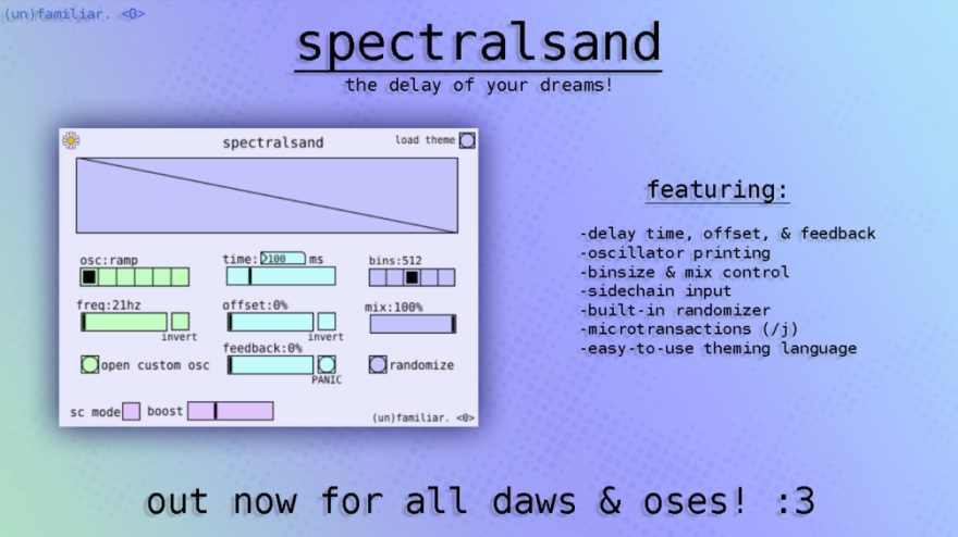 Unfamiliar Spectralsand v1.0.0 音频延时效果器插件