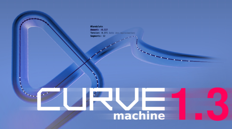 Blender CURVEmachine v1.2.1 拐角曲线节点编辑插件