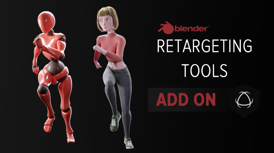 Blender Retargeting Tools v1.2 动作捕捉数据导入绑定动画插件