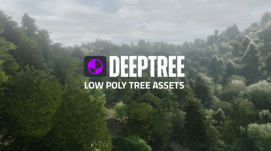 Blender Deep Tree 低多边形植物树木资产预设