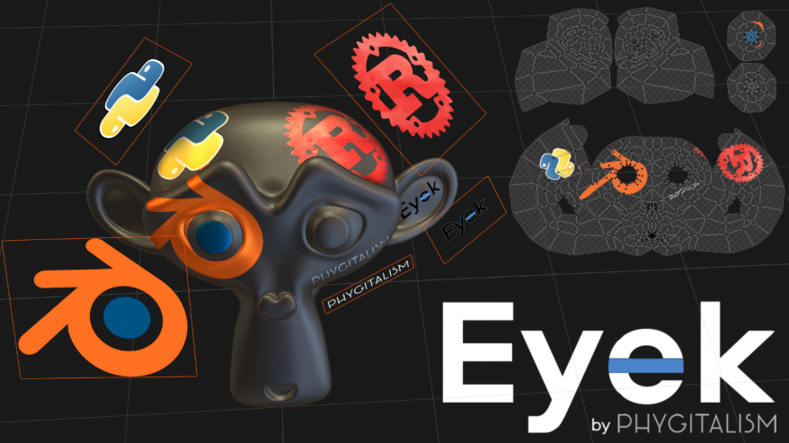 Blender Eyek v0.2.7 多贴图投射UV插件