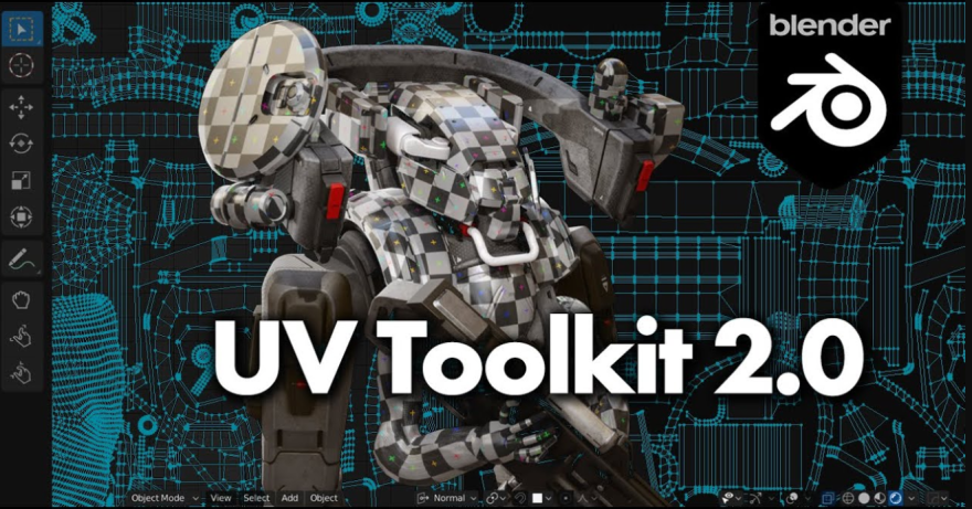 Blender UV Toolkit v2.0.9 展UV贴图整理插件