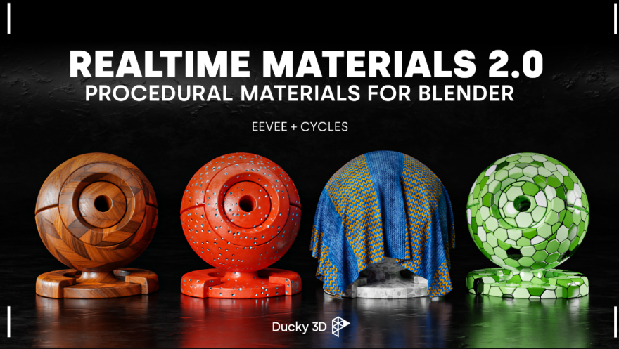 Blender RealTime Materials V2.1.6 290组真实材质预设