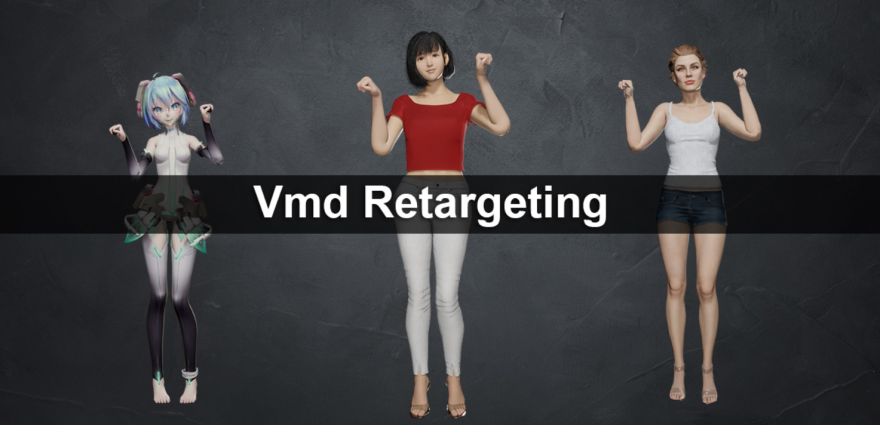 Blender Vmd Retargeting V1.24.2 模型动作重新定位插件