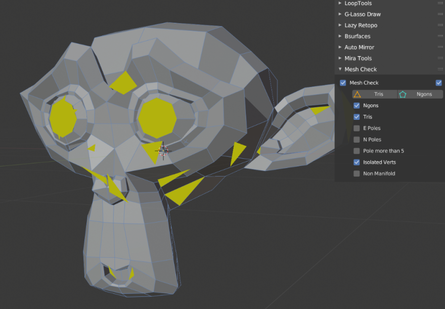 Blender Mesh Check v0.1.1 面片检查优化插件