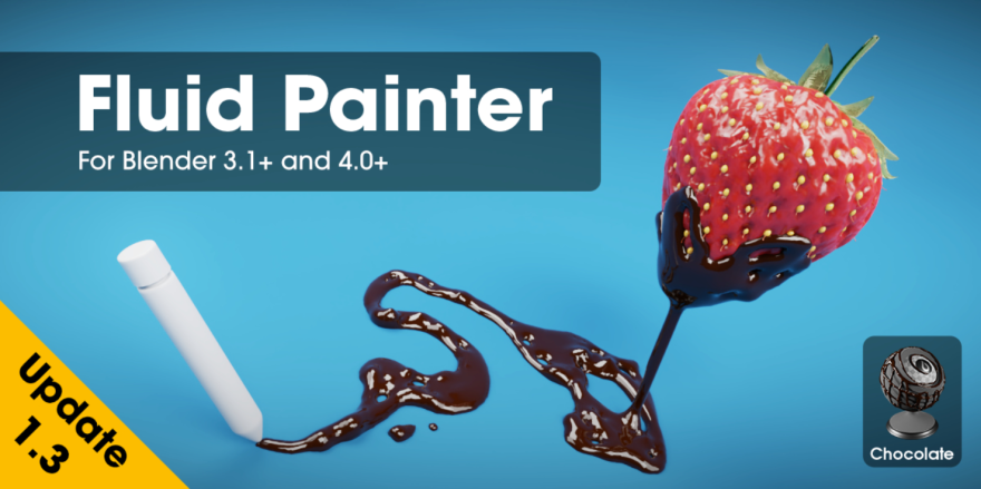 Blender Fluid Painter v1.3.20 流体绘制插件