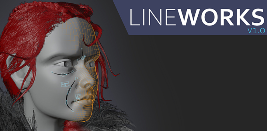 Blender Lineworks v2.0 角色表面添加线条动画插件