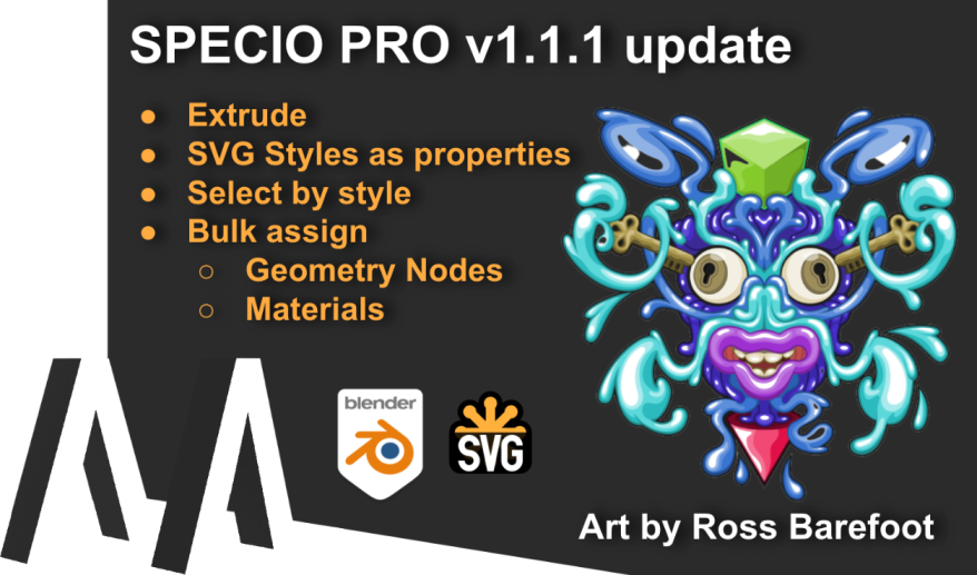 Blender SpecIO PRO v1.1.1 SVG文件导入插件